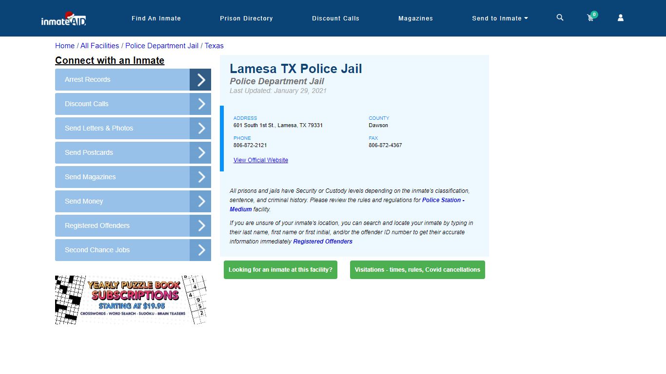 Lamesa TX Police Jail & Inmate Search - Lamesa, TX